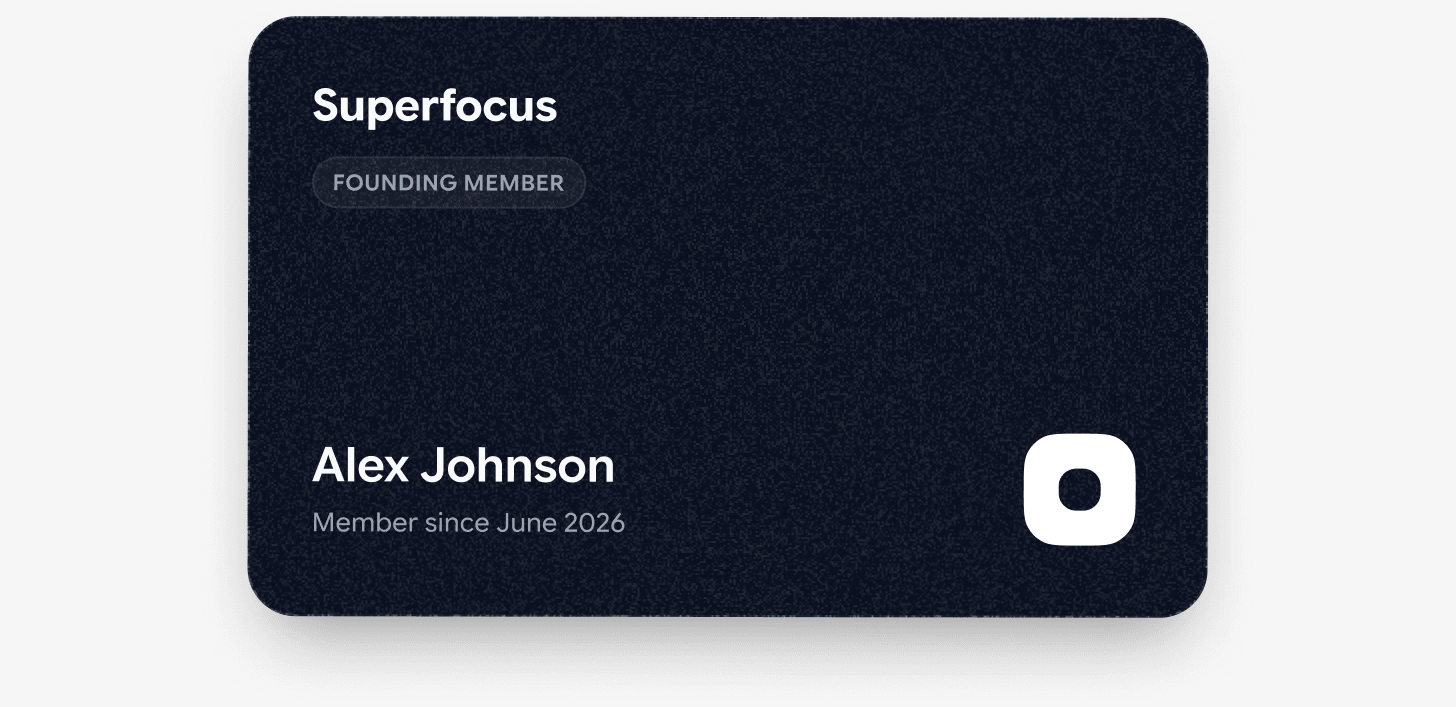 Superfocus founding member card